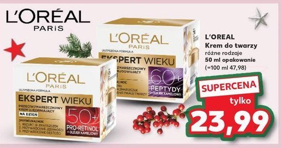 Krem na dzień L'oreal ekspert wieku 50+ promocja w Kaufland