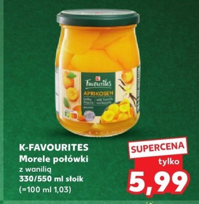 Morele półówki w wanilią promocja w Kaufland
