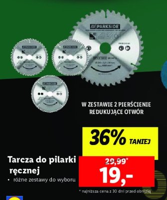 Tarcze do piły ręcznej Parkside promocja