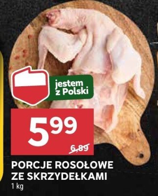 Porcje rosołowe ze skrzydełkami promocja w Stokrotka