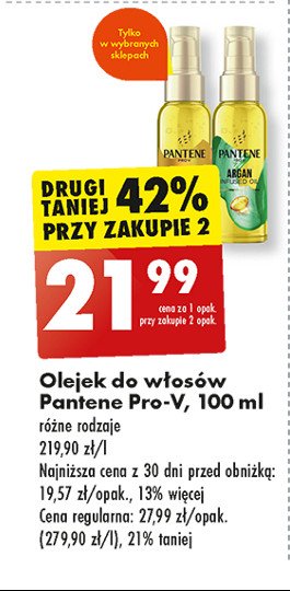 Olejek do włosów intensive repair Pantene pro-v promocja