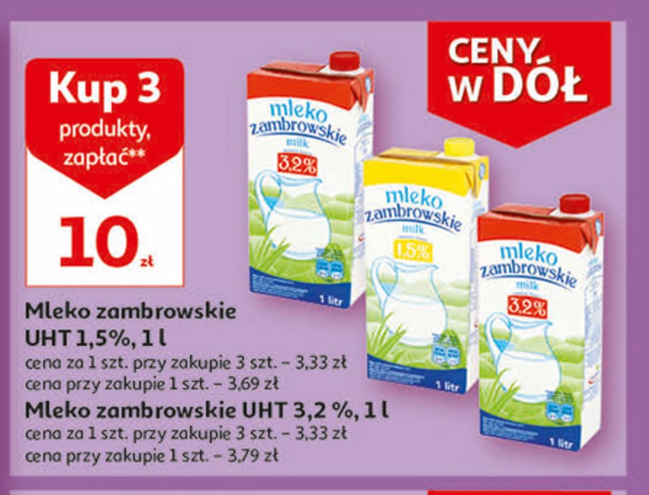 Mleko 1.5% Mlekpol zambrowskie promocja