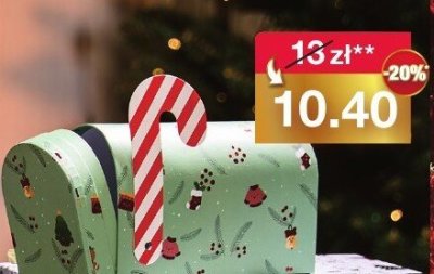 Pudełko prezentowe metalowe świąteczne promocja w Woolworth