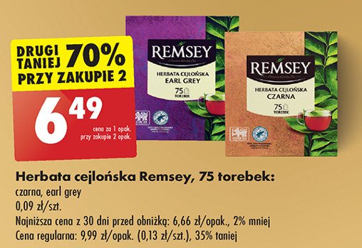 Herbata ceylon Remsey promocja