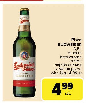 Piwo Budweiser promocja w Carrefour Market