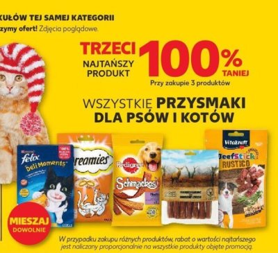 Przysmaki dla psów i kotów różne marki trzeci -100% promocja w Kaufland