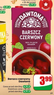 Barszcz czerwony Dawtona promocja w Dino
