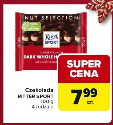 Czekolada RITTER SPORT 100 g 4 rodzaje promocja w Carrefour Express