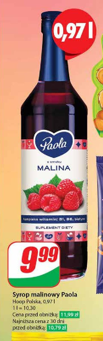 Syrop malina Paola promocja