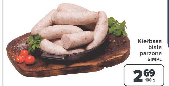 Kie艂basa bia艂a parzona Simpl promocja