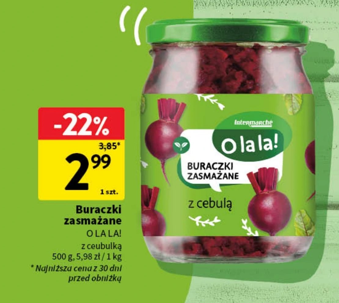 Buraczki zasmażane z cebulą Intermarche o la la! promocja