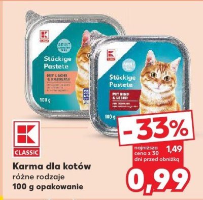 Karma dla kotów różne rodzaje promocja w Kaufland