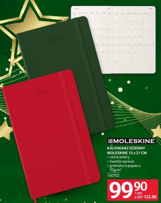 Kalendarz dzienny Moleskine 13x21 cm promocja w Selgros
