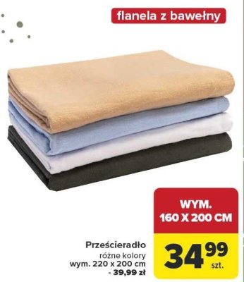 Prześcieradło promocja w Carrefour