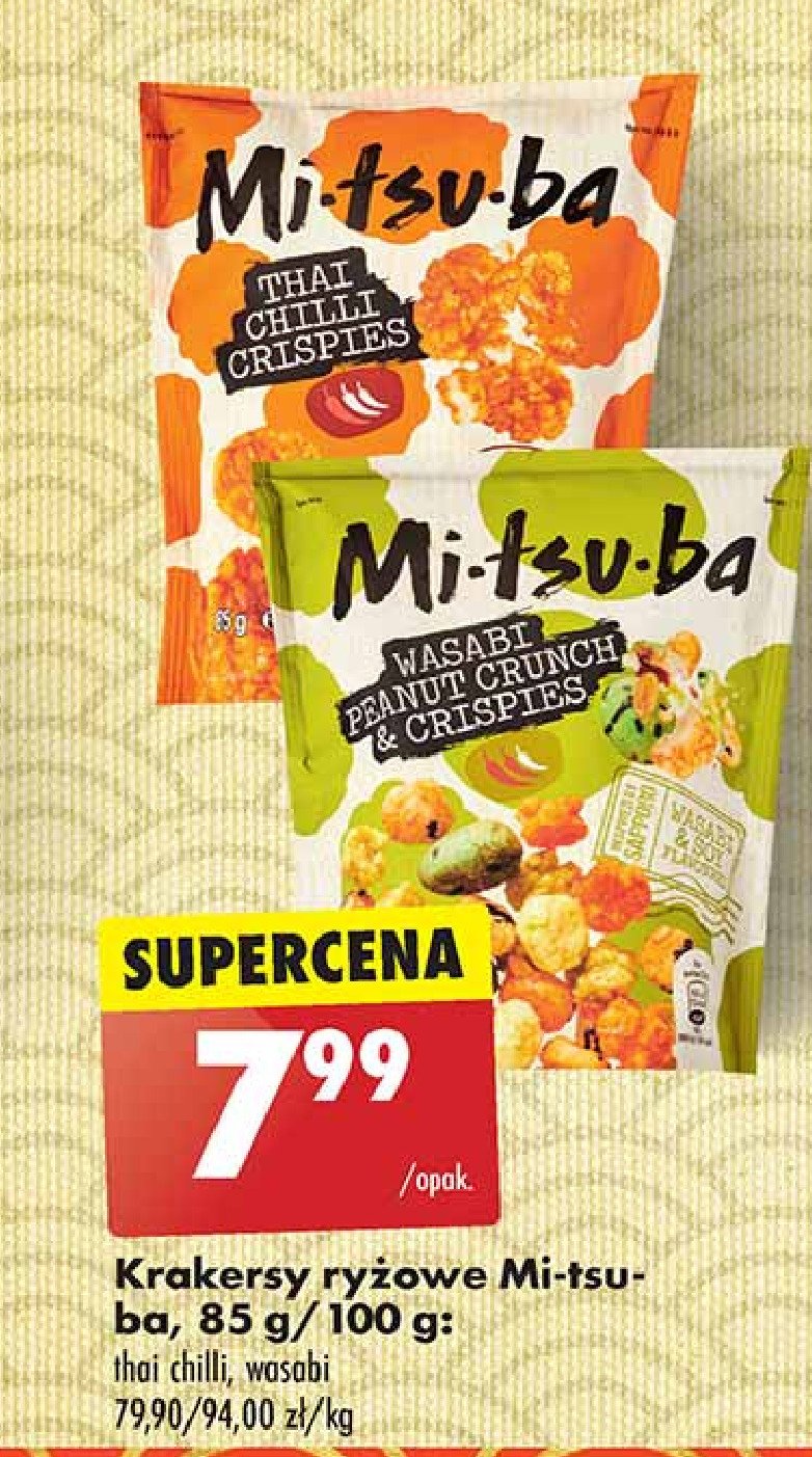 Krakersy ryżowe wasabi MITSUBA promocja w Biedronka