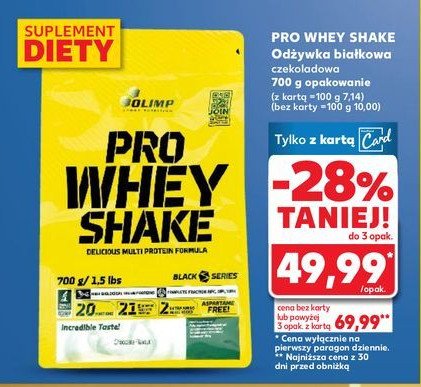 Suplement diety czekolada OLIMP SPORT NUTRITION PRO WHEY SHAKE promocja w Kaufland