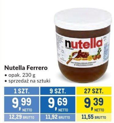 Nutella Ferrero promocja w Makro
