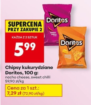 Chipsy kukurydziane Doritos sweet chilli promocja w Biedronka