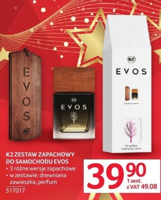 K2 zestaw zapachowy do samochodu EVOS promocja w Selgros