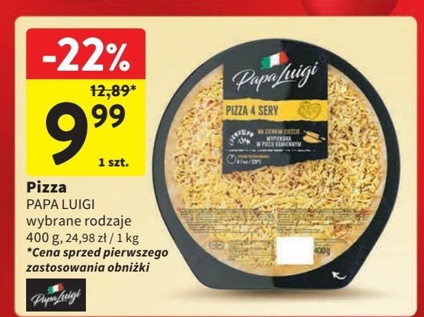 Pizza 4 sery Papa luigi promocja