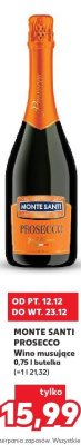 Wino musujące PROSECCO 0,75 l  promocja w Kaufland