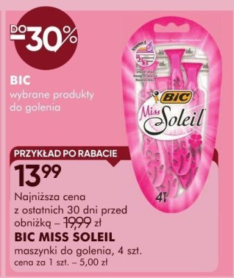 BIC MISS SOLEIL maszynki do golenia promocja w Super-Pharm