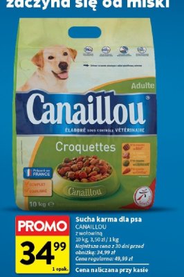 Sucha karma dla psa CANAILLOU z wołowiną promocja w Intermarche