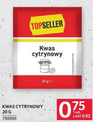 Kwas cytrynowy 20 g promocja w Selgros
