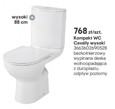 Kompakt WC Cavally wysoki promocja w Castorama