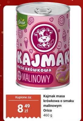 Kajmak masa krówkowa o smaku malinowym  promocja w Dino