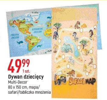 Dywan dzieci臋cy 80 x 150 cm tabliczka mno偶enia Multidecor promocja