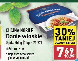 Danie penne arrabiata Cucina nobile promocja