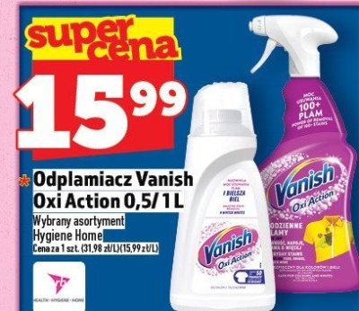 Odplamiacze Vanish Oxi Action 0,5/1 L promocja w TOPAZ