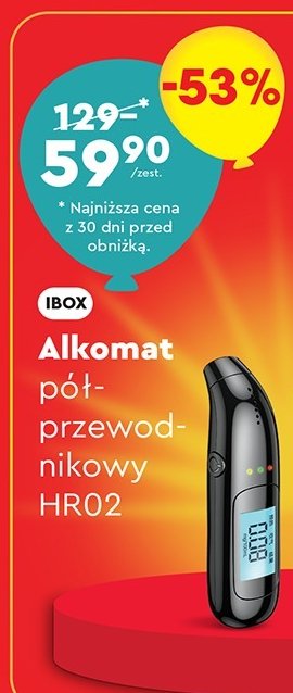 Alkomat hr02 IBOX promocja w Biedronka