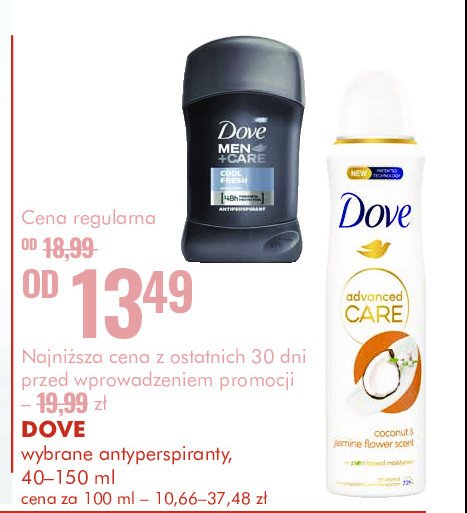 Dezodorant cool fresh Dove men+care promocja