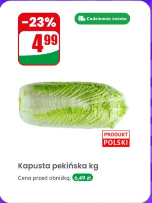 Kapusta pekińska  promocja w Dino