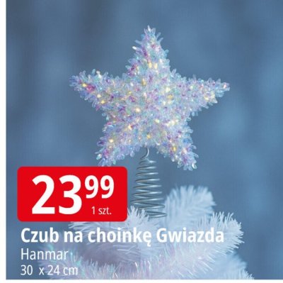 Czub na choinkę Gwiazda Hannar 30 x 24 cm promocja w Leclerc