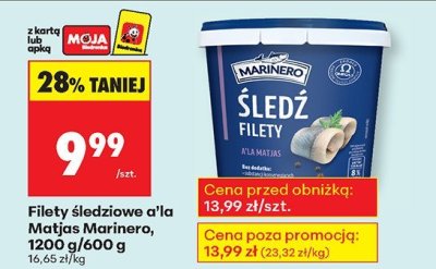 Filety śledziowe a'la Matjas Marinero, 1200 g/600 g promocja w Biedronka