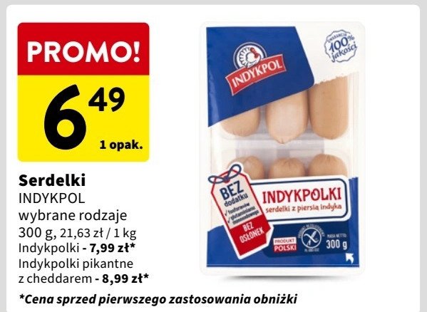 Serdelki indykpolki Indykpol promocja w Intermarche