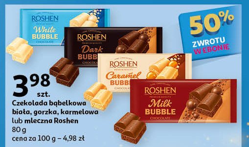 Czekolada milk bubble Roshen promocja w Auchan