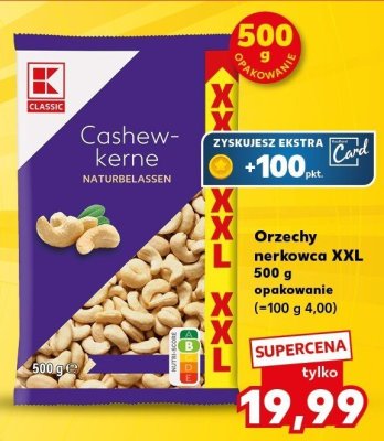 Orzechy nerkowca XXL promocja w Kaufland
