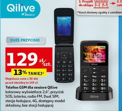 Telefon gsm "klapka" Qilive promocja