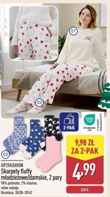 Skarpety fluffy młodzieżowe/damskie UP2FASHION, 2 pary promocja w Aldi