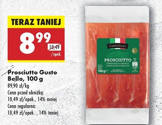 Szynka prosciutto cotto Gustobello promocja w Biedronka