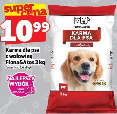 Karma dla psa z wołowiną Fiona&Atos 3 kg promocja w TOPAZ