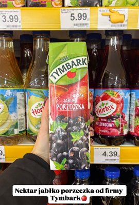 Nektar jabłko porzeczka  promocja w Dino