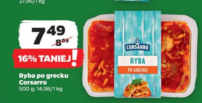 Ryba po grecku Corsarro promocja