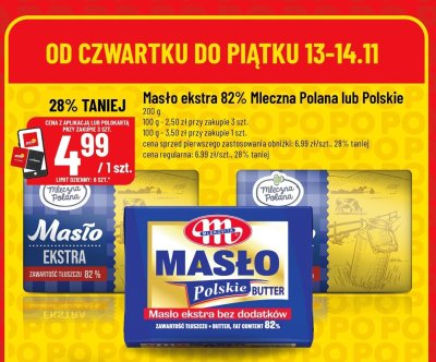 Masło ekstra 82% promocja w POLOmarket