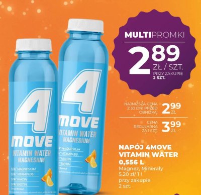 Napój 4MOVE Vitamin Water Magnesium 0,556 L promocja w Duży Ben