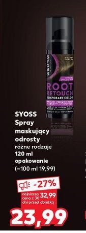 Spray maskujący odrosty Syoss root retoucher promocja w Kaufland